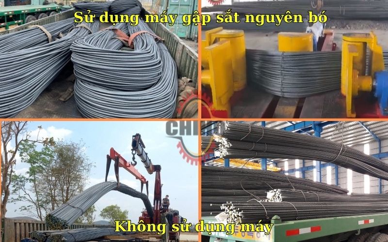 Máy gập sắt nguyên bó giúp tiết kiệm thời gian