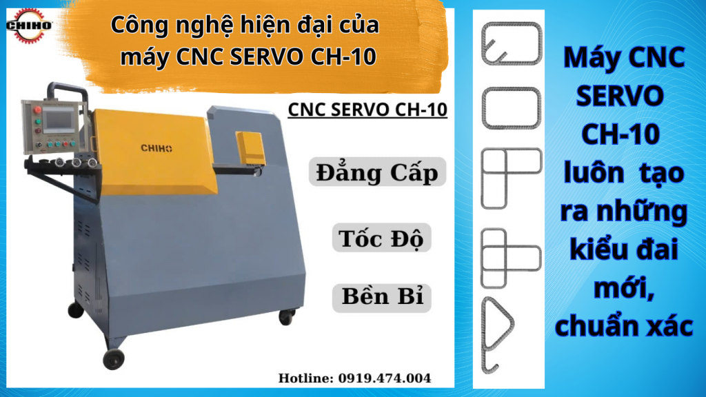 Máy bẻ đai sắt tự động CNC Servo giá rẻ