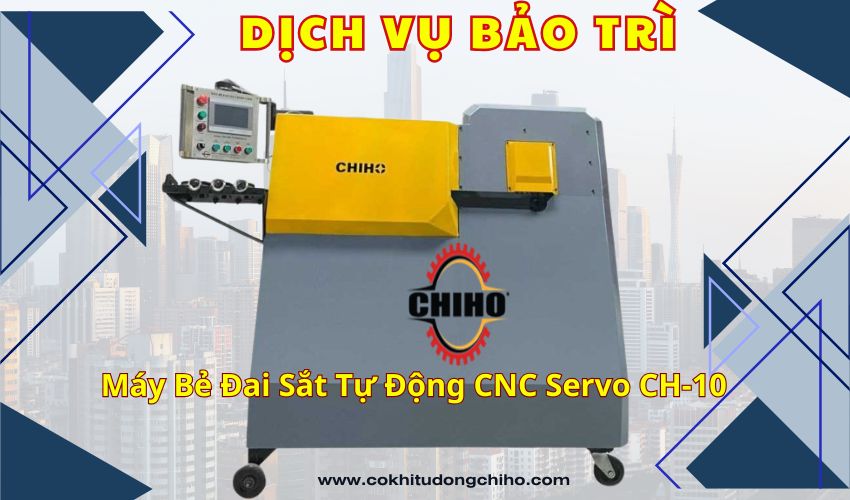 dịch vụ bảo trì máy bẻ đai sắt tự động cnc servo ch-10 | Bảo trì định kỳ, Máy bẻ đai sắt, CNC Servo CH-10, Sửa chữa máy móc, Phụ tùng chính hãng, Kiểm tra kỹ thuật, Vệ sinh máy móc, Hiệu chỉnh thông số, An toàn vận hành, Dịch vụ chuyên nghiệp,