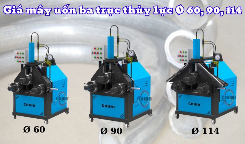 giá Máy uốn ba trục thủy lực