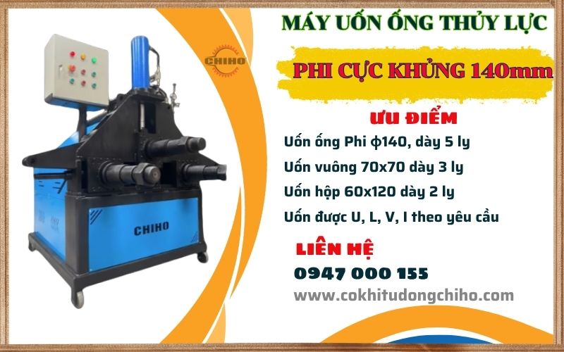 MÁY UỐN ỐNG THỦY LỰC 140mm