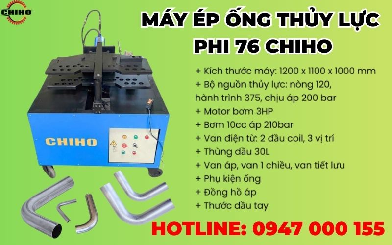 Máy Ép Ống Thủy Lực Phi 76 CHIHO | máy ép ống thủy lực, máy ép ống thủy lực phi 76, máy uốn ống thủy lực, máy ép ống công suất lớn, máy ép ống 3hp, máy ép ống cơ khí, máy ép ống cho xưởng cơ khí, máy ép ống thủy lực chiho, máy ép ống phi lớn, máy ép ống sắt thép, giá máy ép ống thủy lực phi 76, máy ép ống thủy lực phi 76 giá bao nhiêu